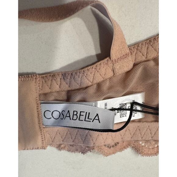 Cosabella Never Say Never Lace Balconette Bra Size 32C Underwire Mandorla - Picture 6 of 7